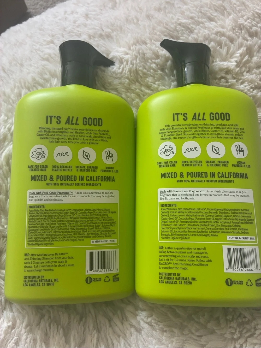 California Naturals Re:GRO Anti-Thinning Shampoo & Conditioner •2 Pack•